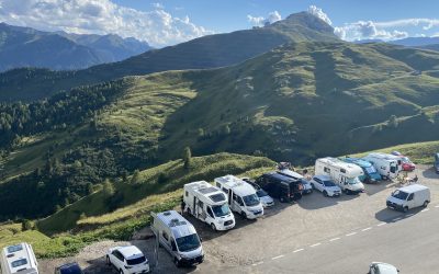 Trentino – Sella Pass – Parkplatz am Pass